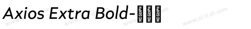 Axios Extra Bold字体转换
